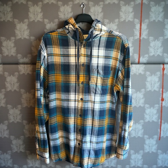 Red Head Men's Hooded Plaid Flannel Shirt LT Long Sleeve - Picture 2 of 4